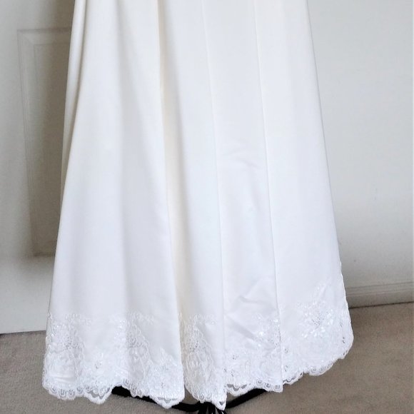 Little Maiden Girl Formal Dress Ivory A-Line Lace Satin Size 12 - Picture 5 of 6